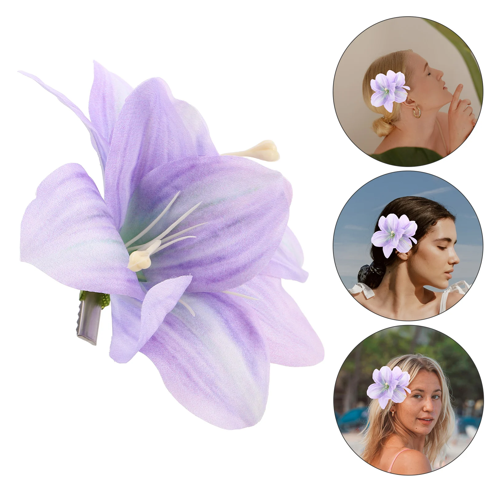 

Lily Flower Hairpin Artificial Silk Clips for Women Graceful Floral Accessories Hair Flowers Decorative Side Pins