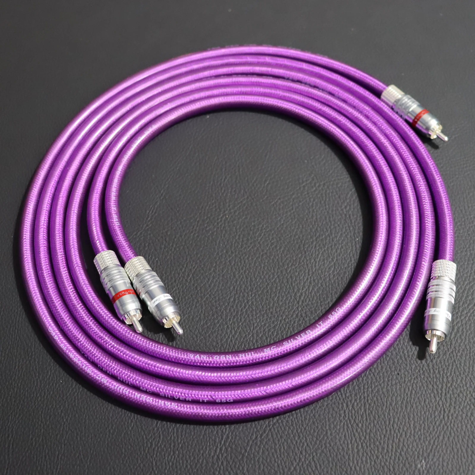 Para audiofilskich kabli RCA Preffair X409 Audio Interconnect Cable z posrebrzaną wtyczką RCA Made