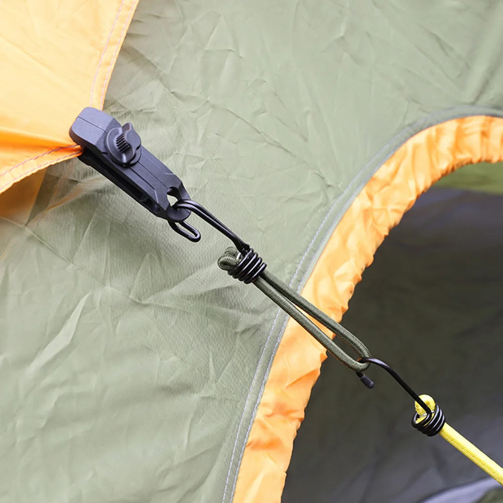 

Tent Accessories Bungee Cord Hooks Heavy Duty Cords Mini Elastic Rope with Band