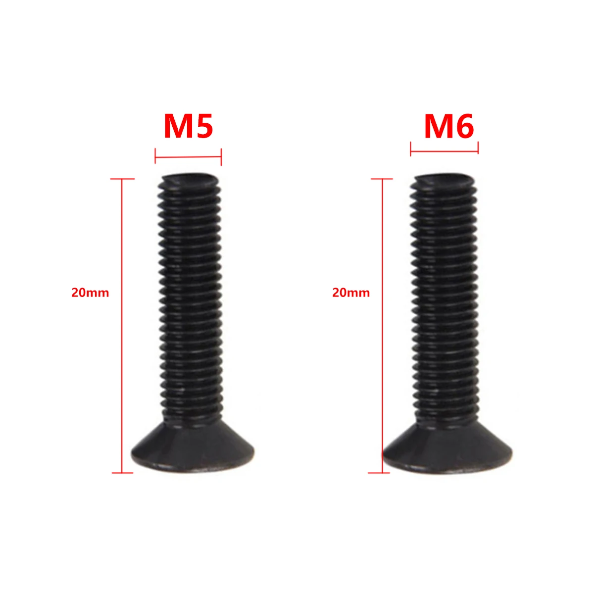 اليد اليمنى موضوع تحديد المسمار ، M5 20 مللي متر ، M6 20 مللي متر ، 6 قطعة