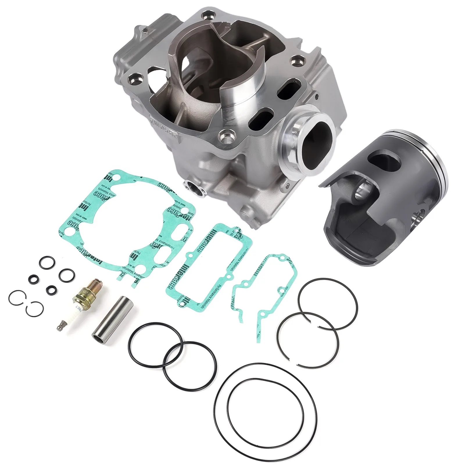 AP02 Bore 66.4mm Nikasil-plated Cylinder 5CU-11311-02-00, 5CU-11351-00-00 For Yamaha YZ250 YZ 250 1999-2025 66.4mm Cylinder Piston Top End Rebuild Kit & Spark Plug