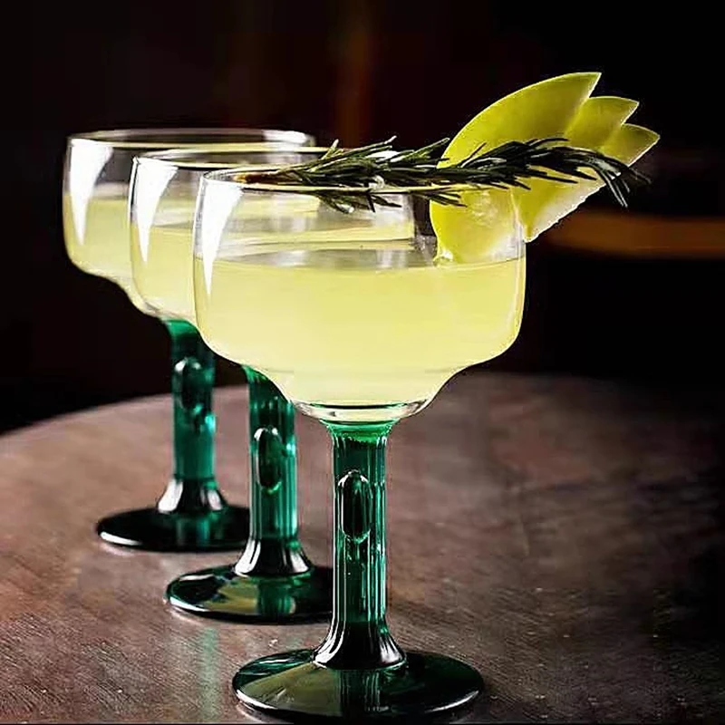 2025 Bar New Creativity Cactus Design Margeritas Mojitos Cocktail Glass Martini Cup Party Wedding Ice Cream Mug Dessert Goblet