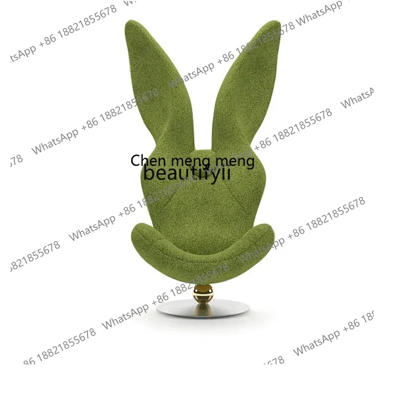 

cc182R Nordic casual green rabbit chair FRP creative special-shaped art ornament single armrest sofa chair