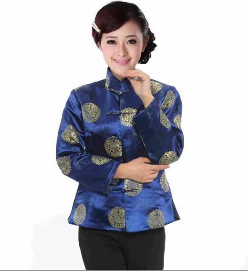 Hot Sale New Tang Suit Chinese Traditional Satin Jacket Women's Costume New Year Clothes Hanfu Birthday Party Style Casual Coat