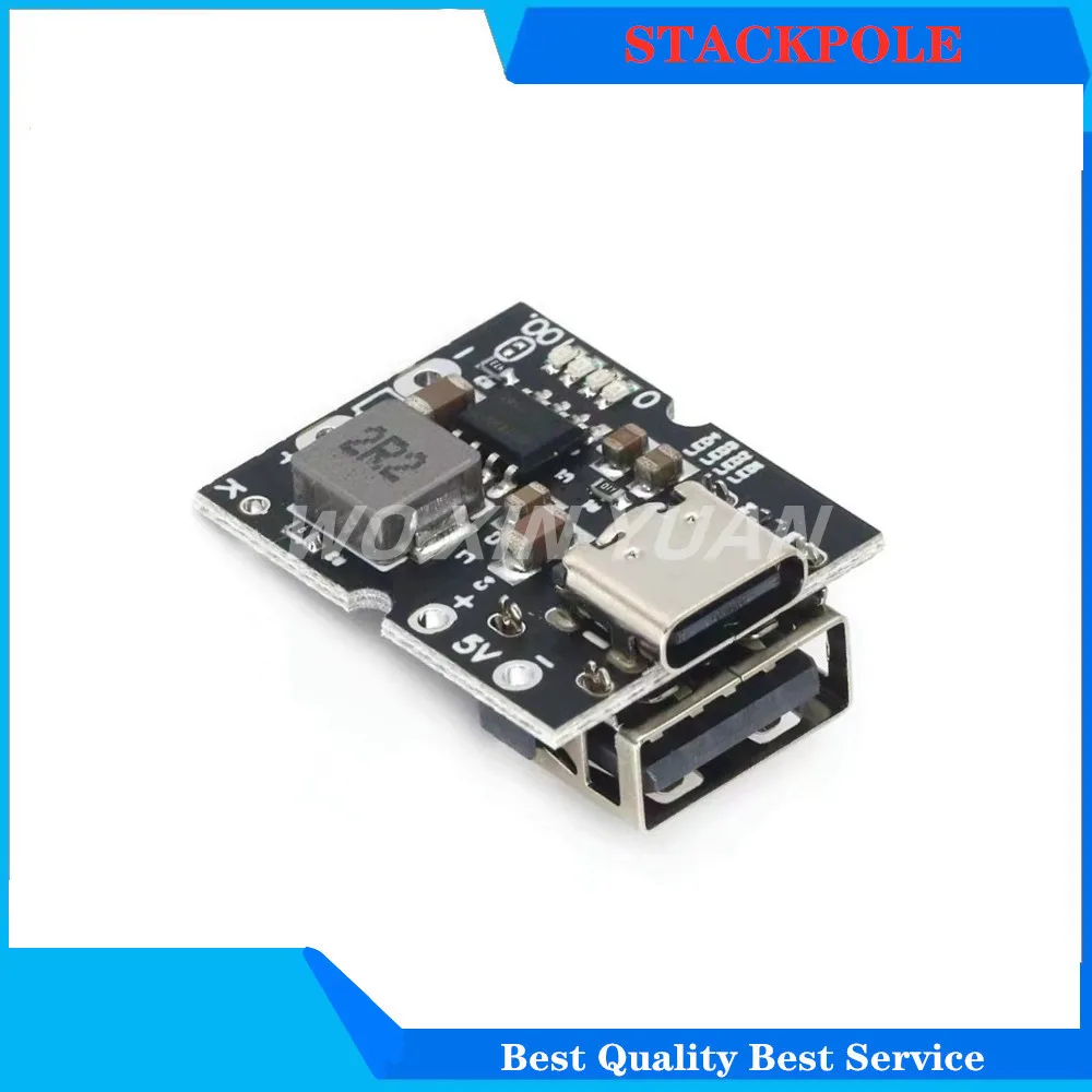 Type-C USB 5V 2A Boost Converter Step-Up Power Module Lithium Battery Charging Protection Board LED Display USB For DIY Charger