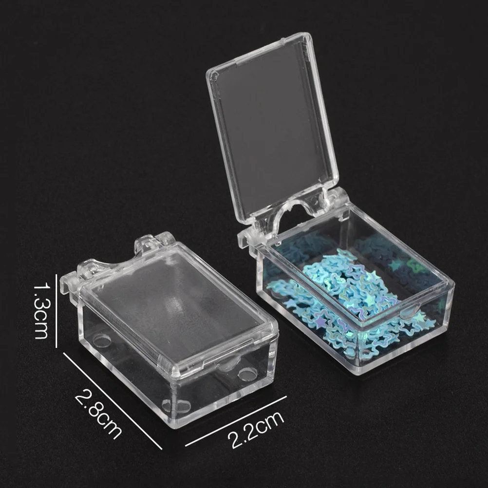1 pçs caixa de armazenamento de glitter do prego com 20 slots caso transparente organizador para contas da arte do prego lantejoulas diamante jóias manicure