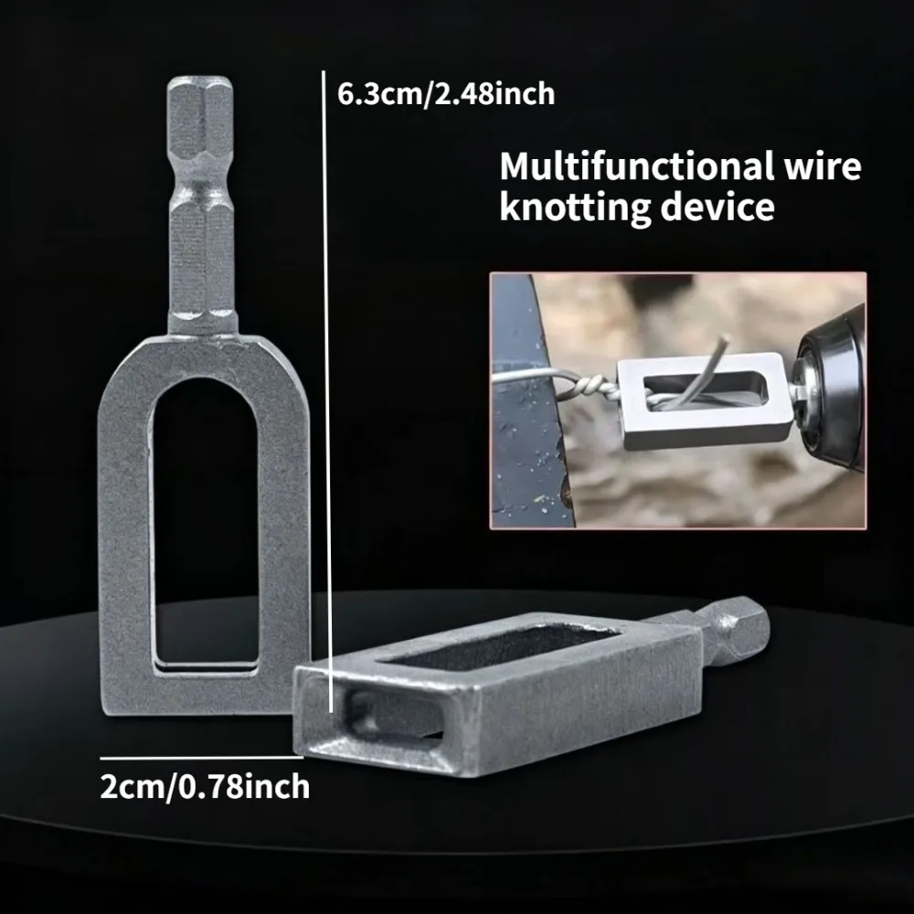 Wire Twister Tool for Tying Rebar and Wires, Newly Designed Drill Bit Accessory,Quick Knotting Tool for Construction and Fencing