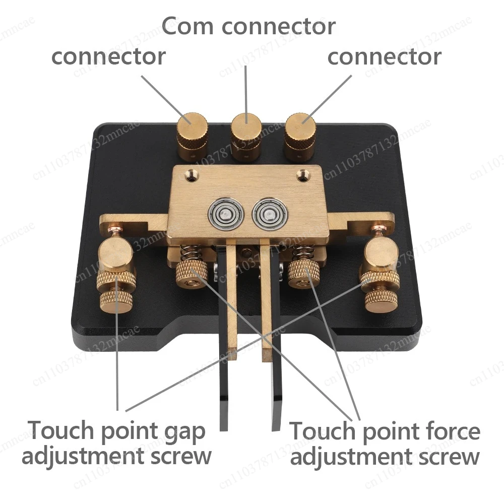 For Ham Radio Heavy Duty Adjustable Telegraph Key with Pure Silver Contacts for Amateur MK-03 Brass CW Morse Code Automatic Key