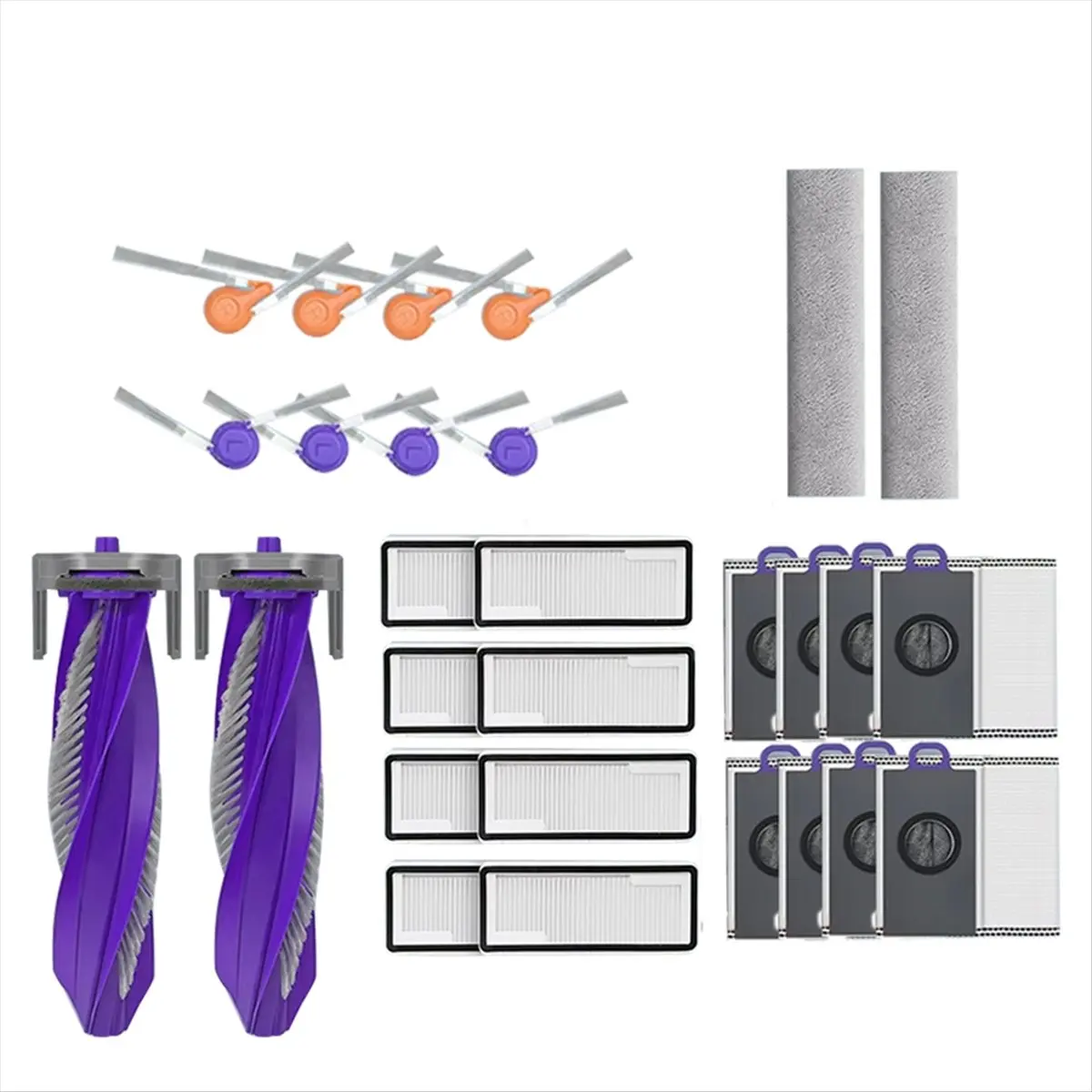 T207C◐◆◀♥Fit for Vacuum Spare Parts Accessories Main Roller Side Brush Dust Bag Filter Mop Cloth 【Buy Now】