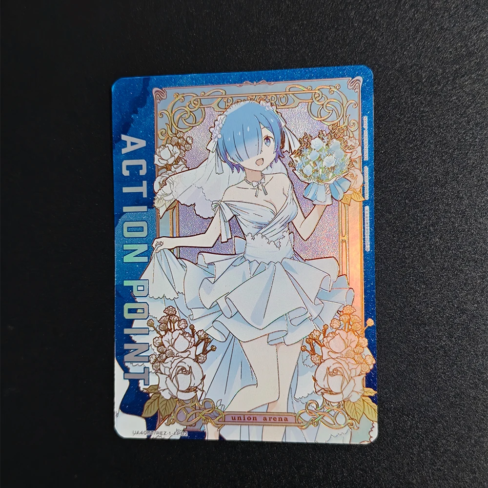 Anime Collection Card Union Arena Re:zero UA40BT/REZ-1-AP02 AP REM Action Point Holo Foil Card Refractive Flash Child Toy Gifts - view 4