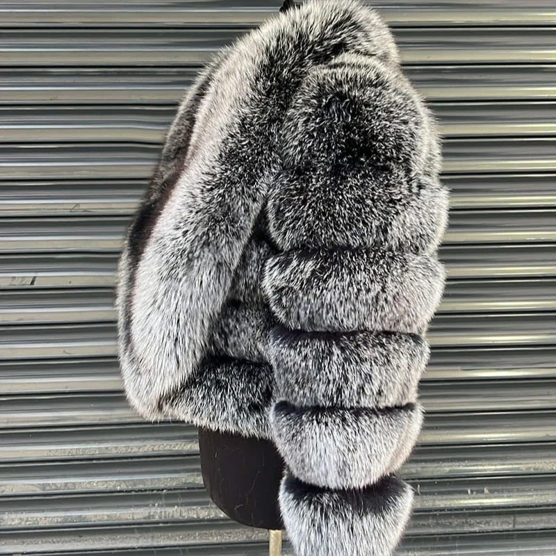 Manteau court en fausse fourrure de renard pour femme 2026, col rabattu, manches longues, veste unie, style Y2k, épais, pour femme de bureau, décontracté, automne-hiver