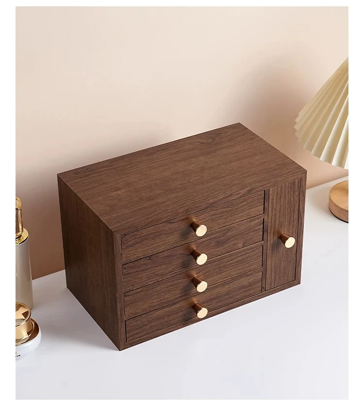 For Multi-layer wooden jewelry box Large capacity jewelry storage box Jewelry box Ring necklace Wedding