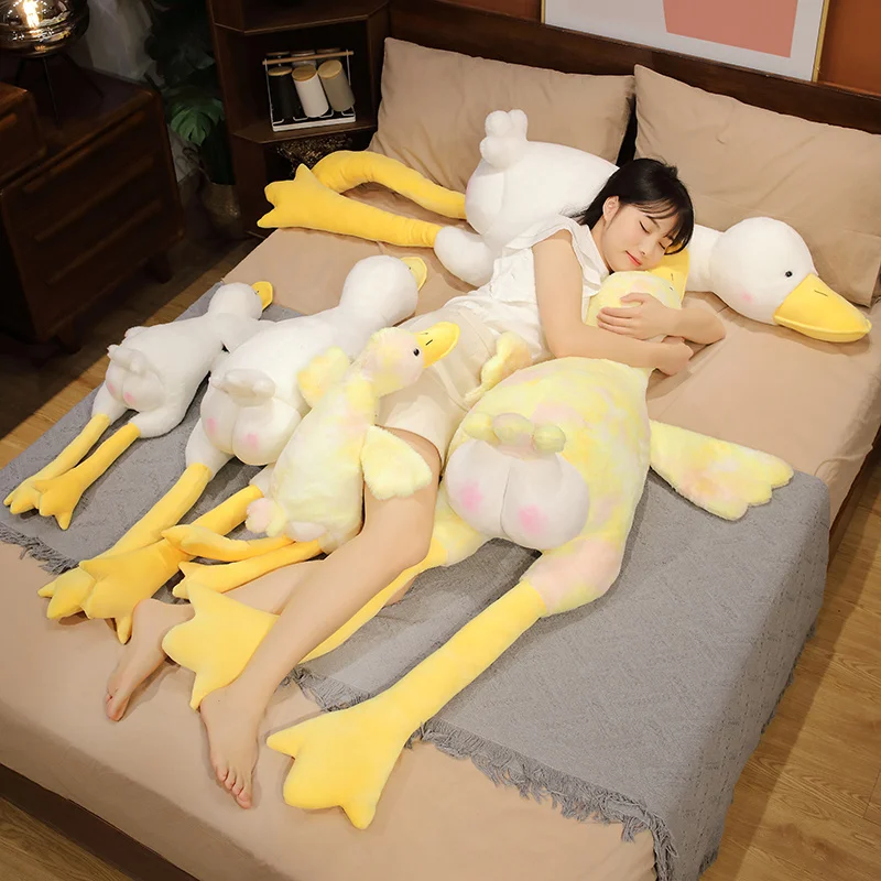 大きなガチョウのぬいぐるみ、ふわふわのアヒル、ぬいぐるみ、かわいい動物、swanぬいぐるみ、ソファ枕、家の装飾、男の子と女の子のためのクリスマスプレゼント