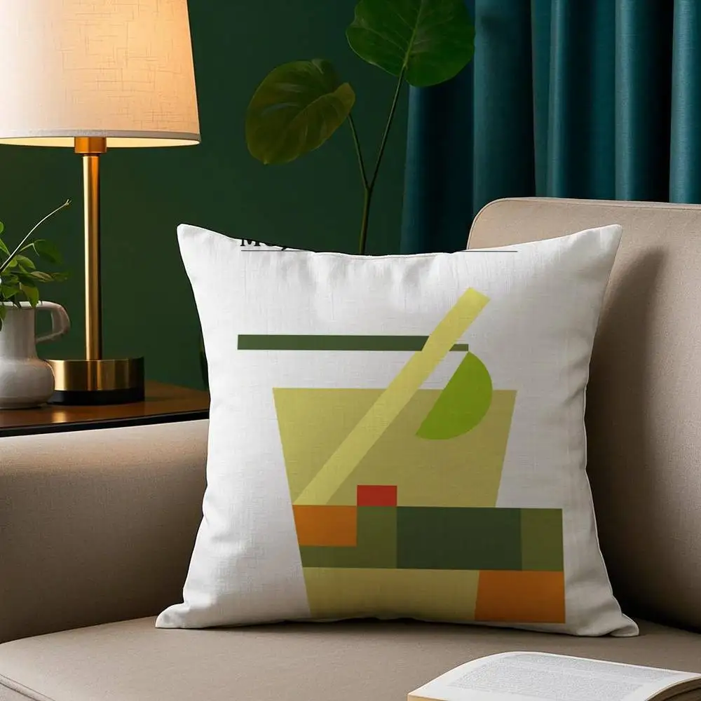 Abstract Cocktail Design Double-sided Printed pillow cover Short plush Suitable living rooms bedrooms sofas throw cushion cover