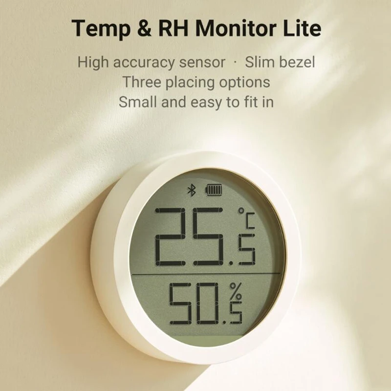 

New Qingping Bluetooth-compatible Temperature Humidity Sensor Lite Version Data Storage LCD Screen Thermometer For Xiaomi App