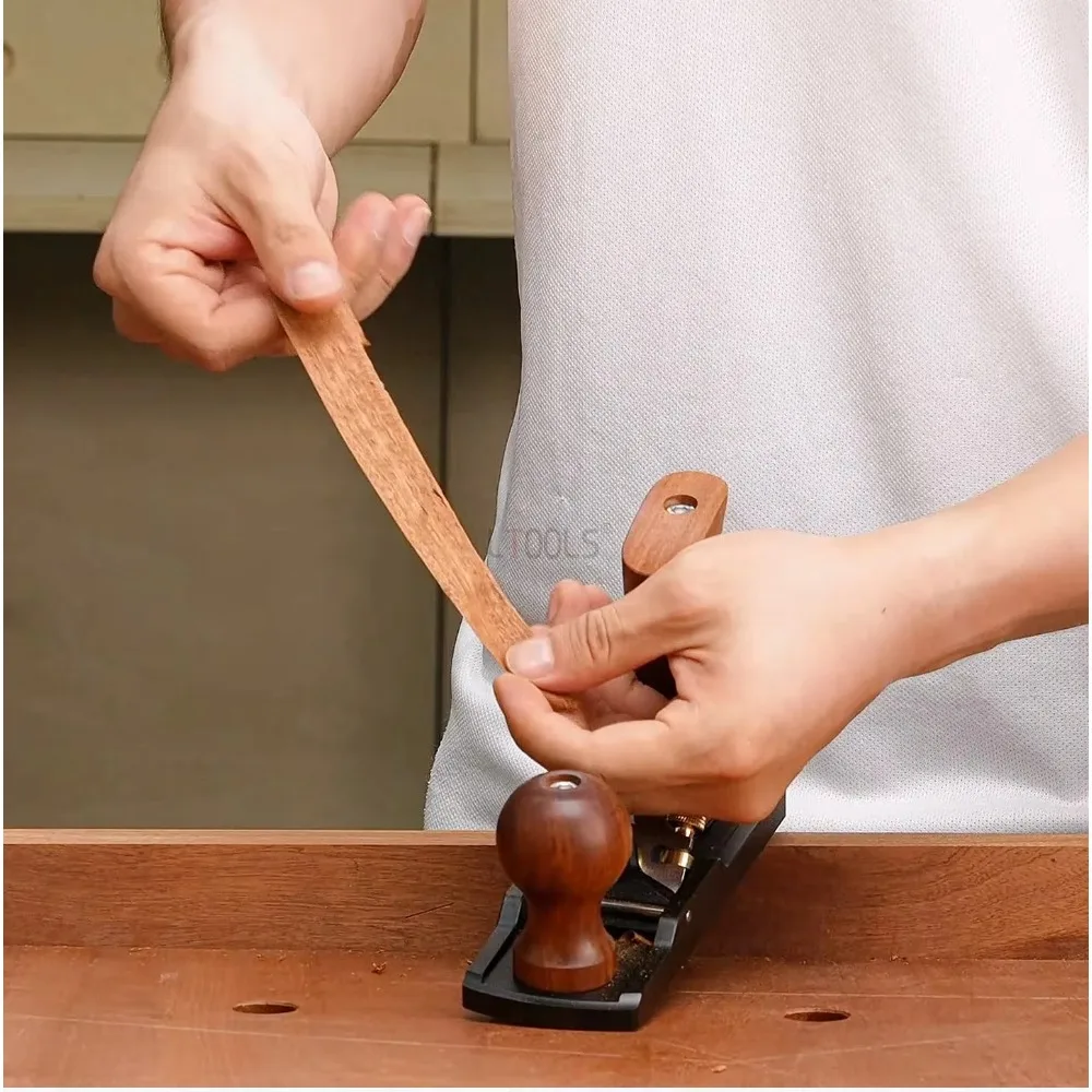180mm Wood Planer Aluminum Alloy Hand Planer Adjustable Cutting Depth Design Precision Copper Tuning for Trimming Polishing