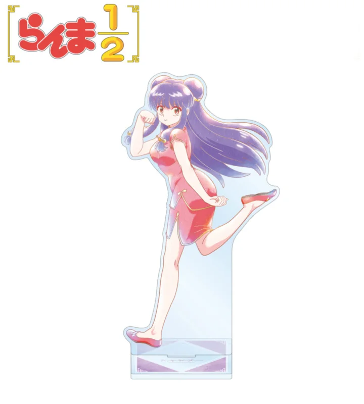 New Anime Ranma 1/2 Comic Style Acrylic Stand Keychain Saotome Ranma Shampoo Full Set Figure Desk Decor Collection Gift