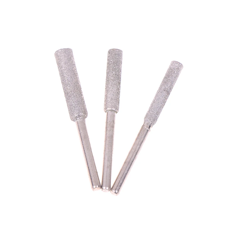 8PCS 4/4.8/5.5mm Affilatrice per motoseghe Pietra Punta per motosega Placcato in titanio Affilatrice diamantata Ad alta durezza Lima per motoseghe elettriche