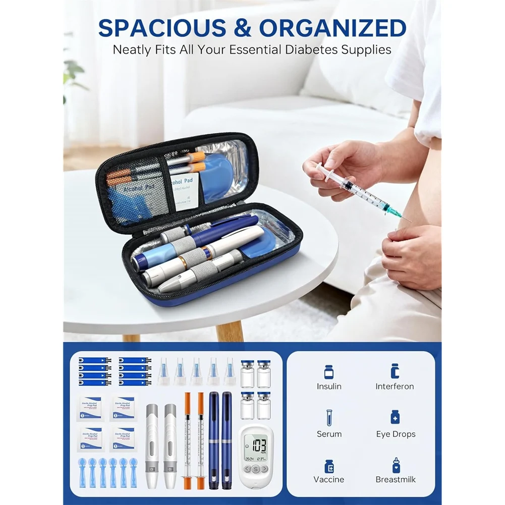 Fits for Insulin Cooler Travel Case,Diabetic Cooler for Travel with Temperature Display, Diabetes Travel Case for Insulin Pens
