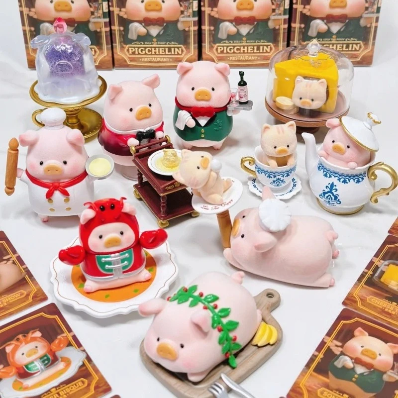 

Lulu Pig, пятизвездочная ресторанная серия, слепая коробка, Kawaii, поросенок, анимация, трендовые подарки на день рождения, украшение, сюрприз, загадочное Рождество