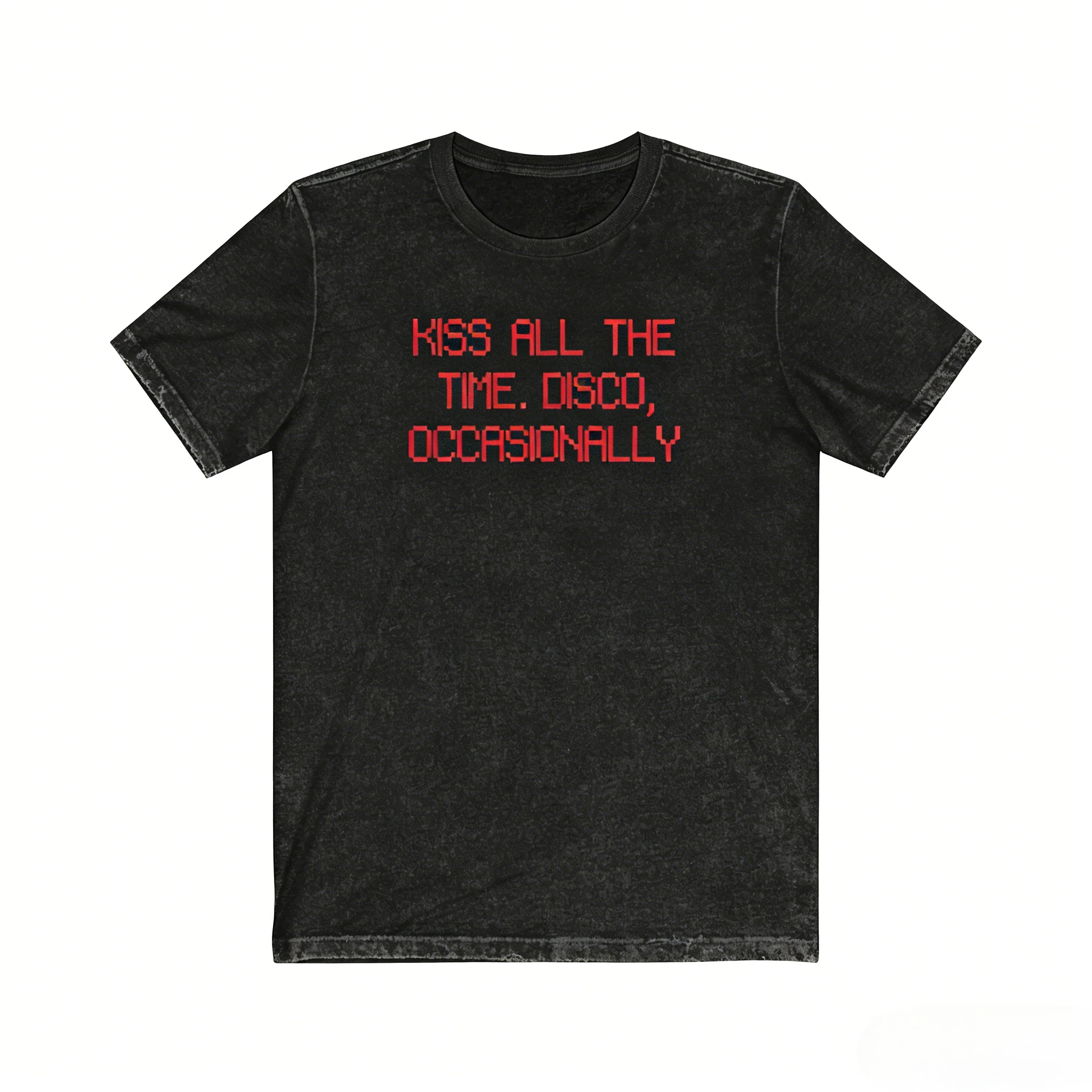 Harry Styles Kiss All The Time Disco Occasionally Album Acid Wash Unisex Cotton Shirt Men's Women's Hip-hop Short Sleeve Tshirt