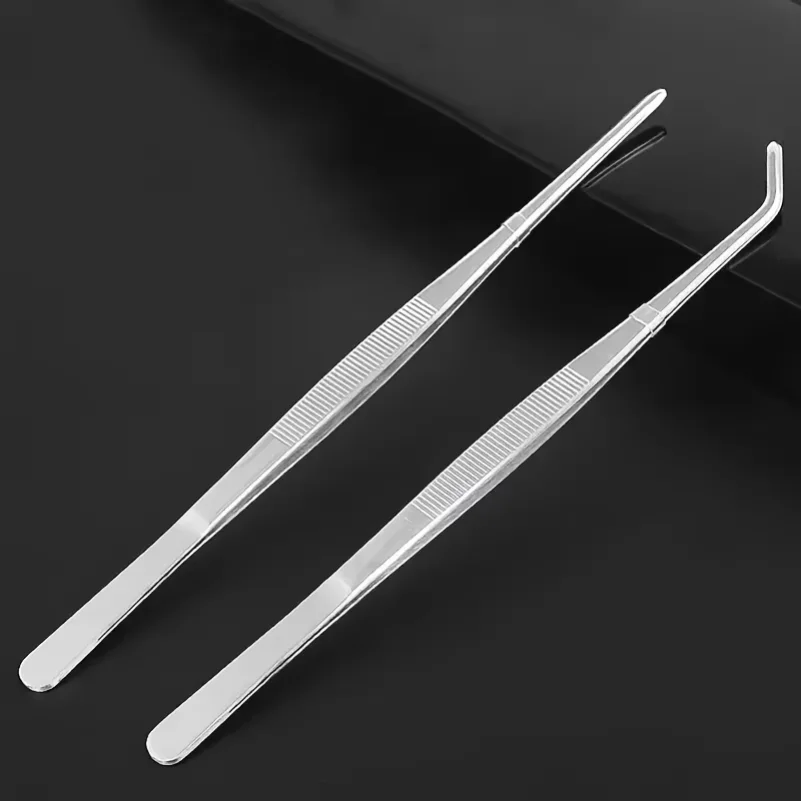 2pcs Professional Stainless Steel Kitchen Tweezers - Cooking Clamps For Electroplating, Seafood, Grilling, Precision Cooking 5