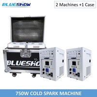 750w Cold Spark Machine Flight case Ti Powder DMX Firework Machine Remote Cold Fireworks Fountain Stage Spark Machine
