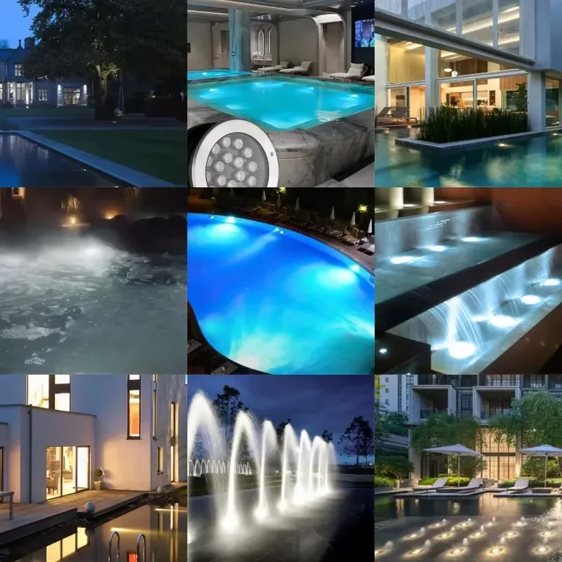 Customized 6W 12V IP68 Waterproof Stainless Steel LED Underwater Pool Light with DMX Control for Swimming Pool and Landscape