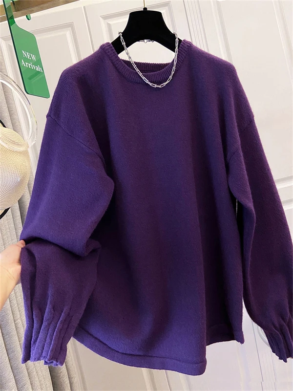 

Шикарный вязаный свитер средней длины nk, мягкий, уютный, ленивый, внутренняя одежда, дизайн с разрезами, осенне-зимний женский топ