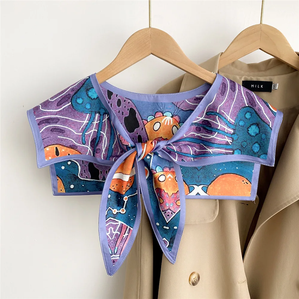Capes New Style Shoulder Scarf Shawl Women False Collar Air Conditioning Room Shawl Decoration With Knotted Scarf Cloak