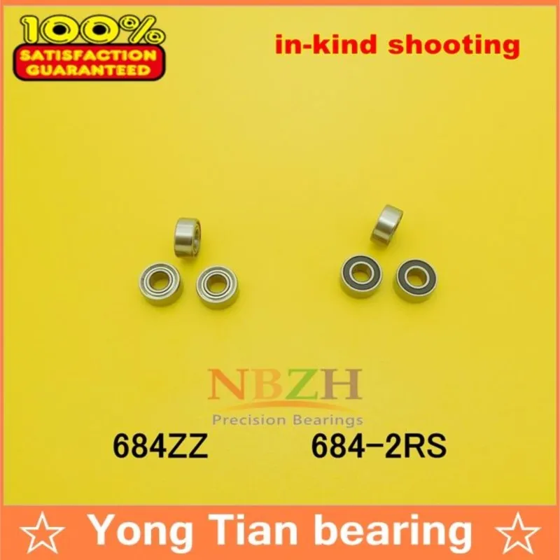 Free Shipping NBZH Bearing10 PCS Thin Wall Deep Groove Ball Bearing 684ZZ  684-2RS 4*9*4 Mm ABEC-5