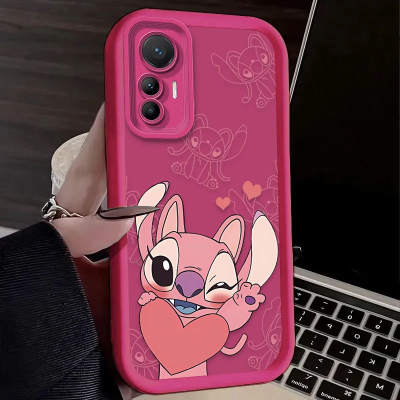 Cartoon Stitch Couple Case for Xiaomi Poco F7 F6 F5 F4 F3 M5s C65 C75 C71 X7 X6 X5 X4 GT X3 NFC M7 M6 Pro 4G 5G Soft Matte Cover