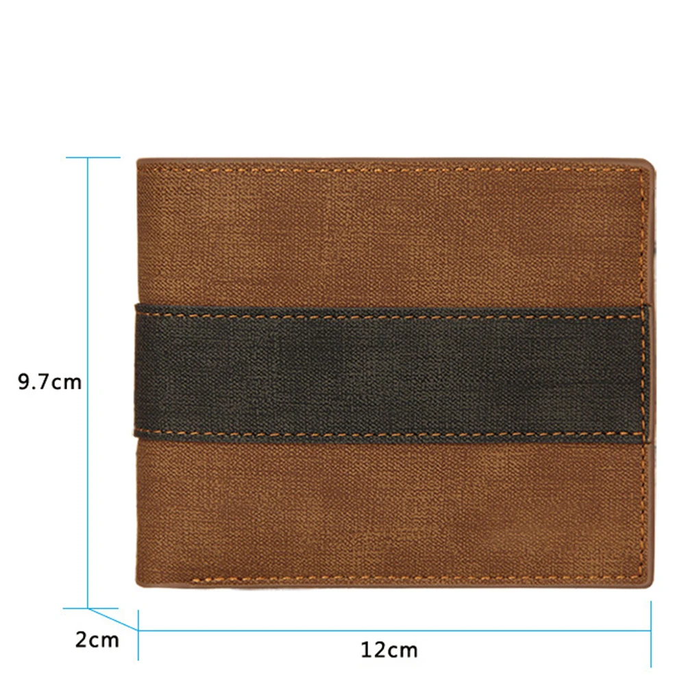 Retro Men's Wallet With Color Matching High Capacity Lightweight Coin Purse For Ticket Coin Money Card