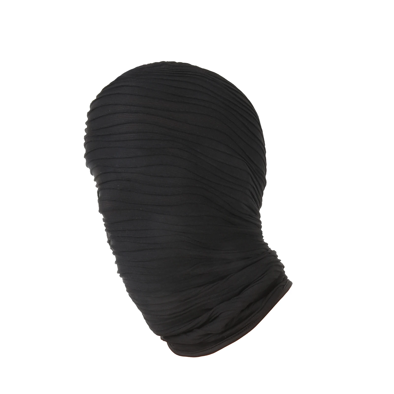 

Elastic Full Face Mask Hat Man Woman Hip Hop Punk Head Cover Halloween Cosplay Fetish Striped Wrinkles Mesh Hole Caps