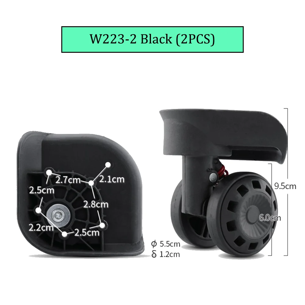 For W223 Non-slip Replaceable Wheels Replacement Luggage Pulley Sliding Casters Slient Wear-resistant Repair