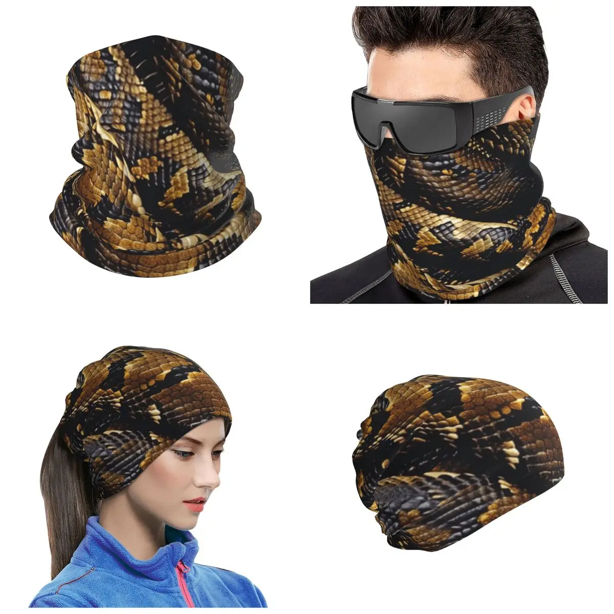 Snakes On A Train Bandana Neck Cover Printed Face Scarf Riding Balaclava For Men Women Adult Winter