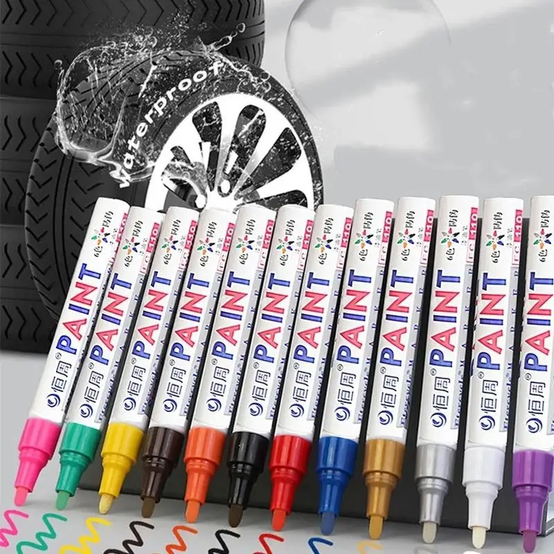 Permanent Paint Pen Quick-Drying Marker Multi-Surface Paint Pens For Color Handmade Stationery Pen Supplies