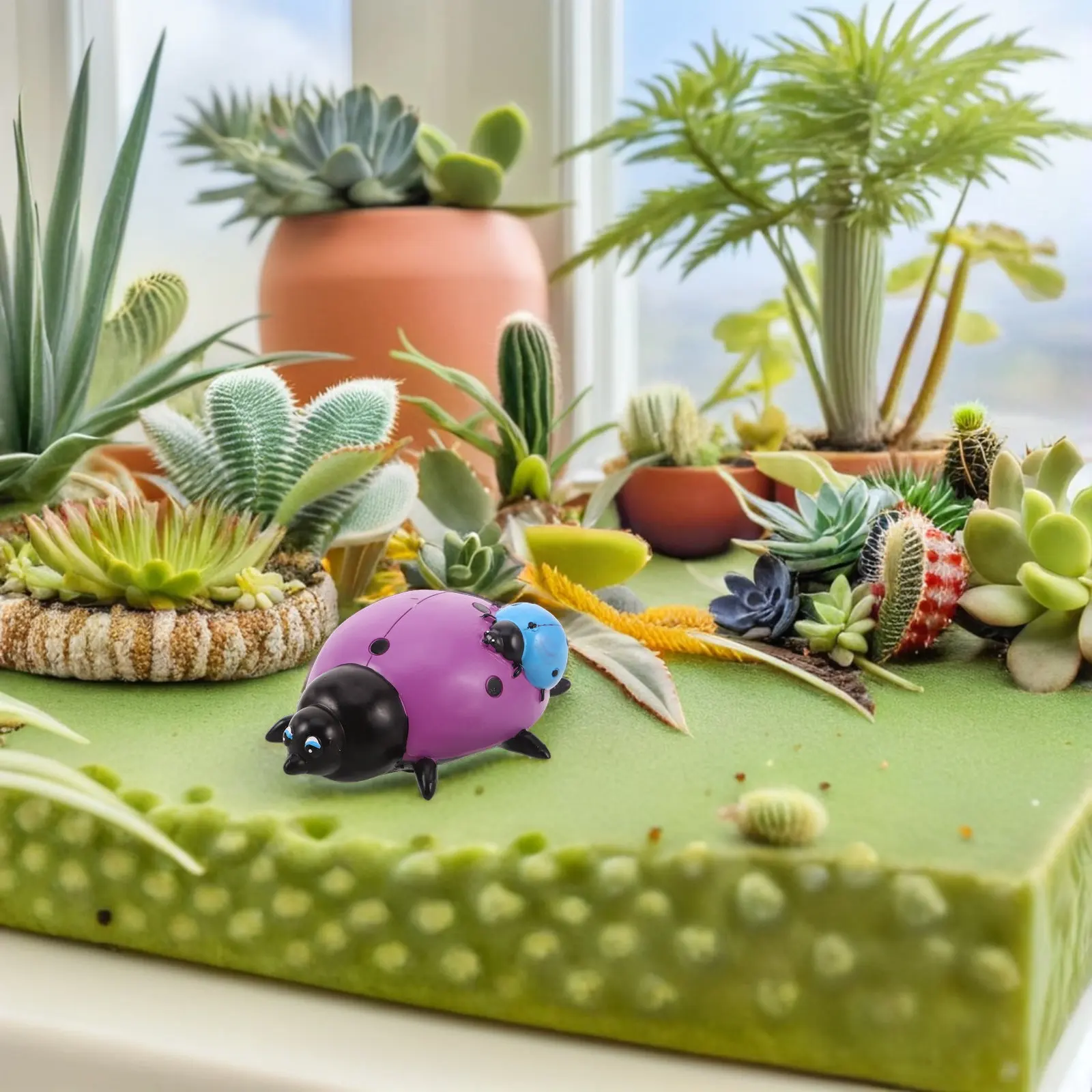 Resin Ladybug Outdoor Key Hider Weatherproof Hide A Key Box Garden Yard Safe Storage Ladybug Garden Decoration