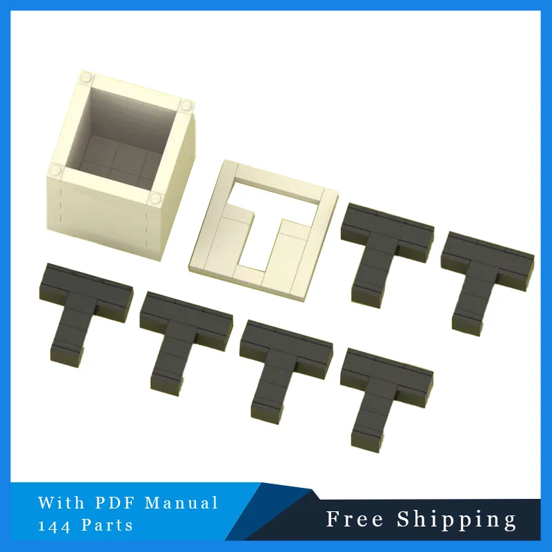 

144 PCS Creative MOC Yellow Mini Game Box Building Block Model Educational DIY Assembly Toy Set For Boys Festival Christmas Gift