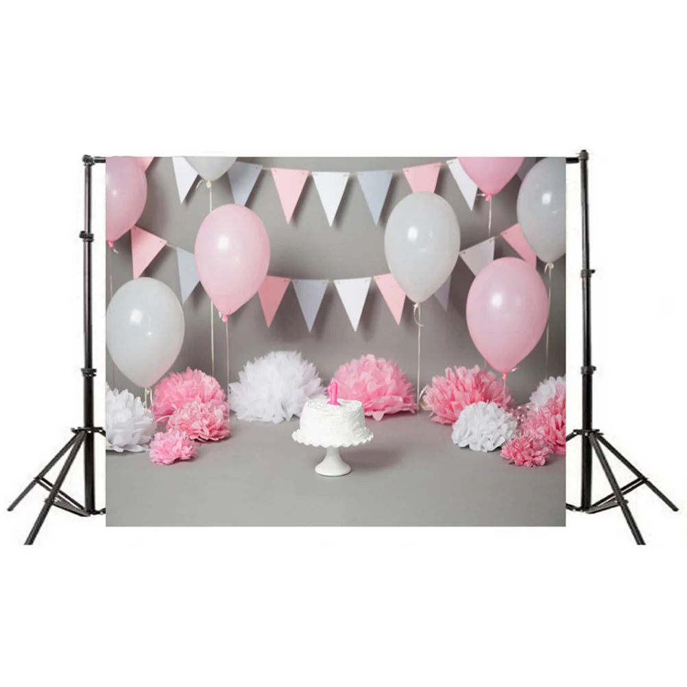 

1St Birthday Photo Studio Balloon Garland Backdrop Cloth 3D Cartoon Background Birthday Photo Wall Cloth for Photography
