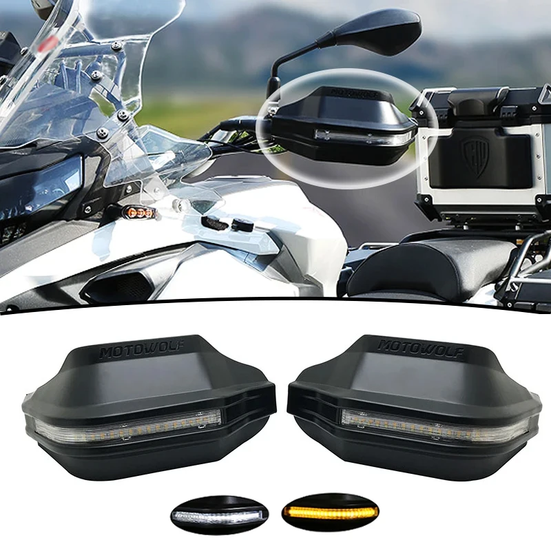 DL650 Handguard shield Protector Hand Guard Windshield With LED turn signal For Suzuki V-Strom DL 650 DL250 GW250 GSX150 DL 250