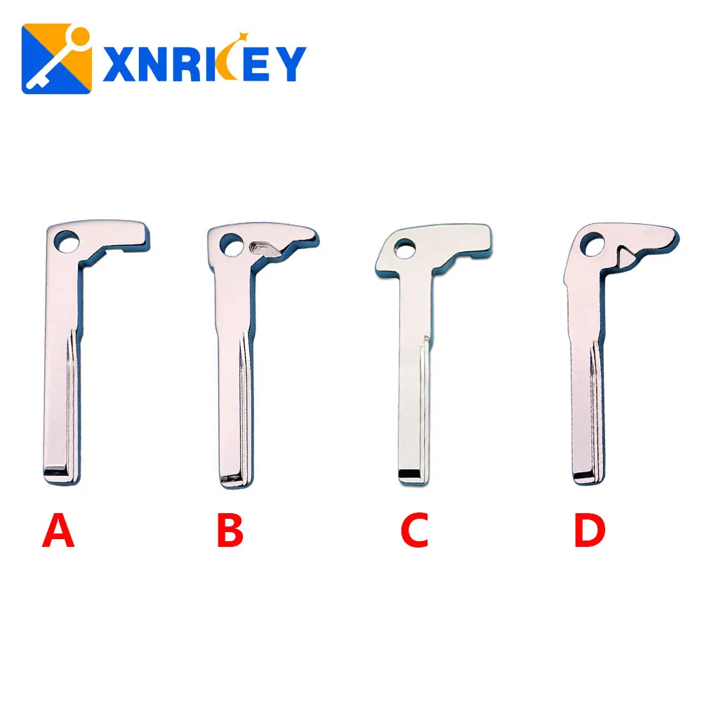 

XNRKEY Replacement Smart Key Blank for Mercedes Benz 2008 A E S G CLK SLK ML Class W220 Smart Chrome Uncut Key Blade Insert