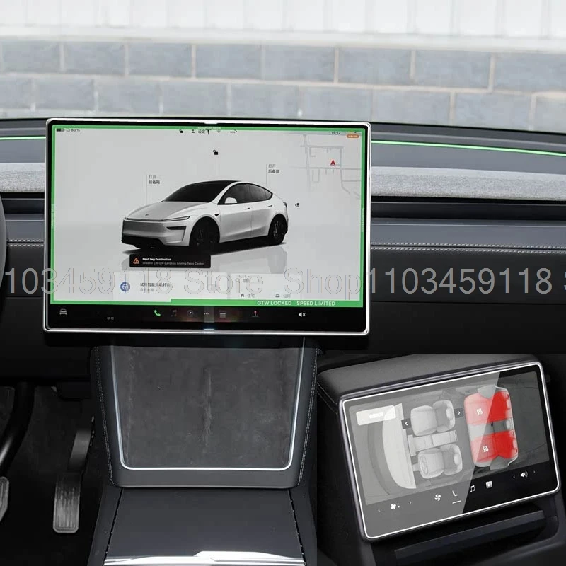 

Screen Protector Tempered Glass For Tesla Model YL Tesla Model Y 2026 16 inch Car gps navigation 8inch Rear air conditioning ﻿﻿