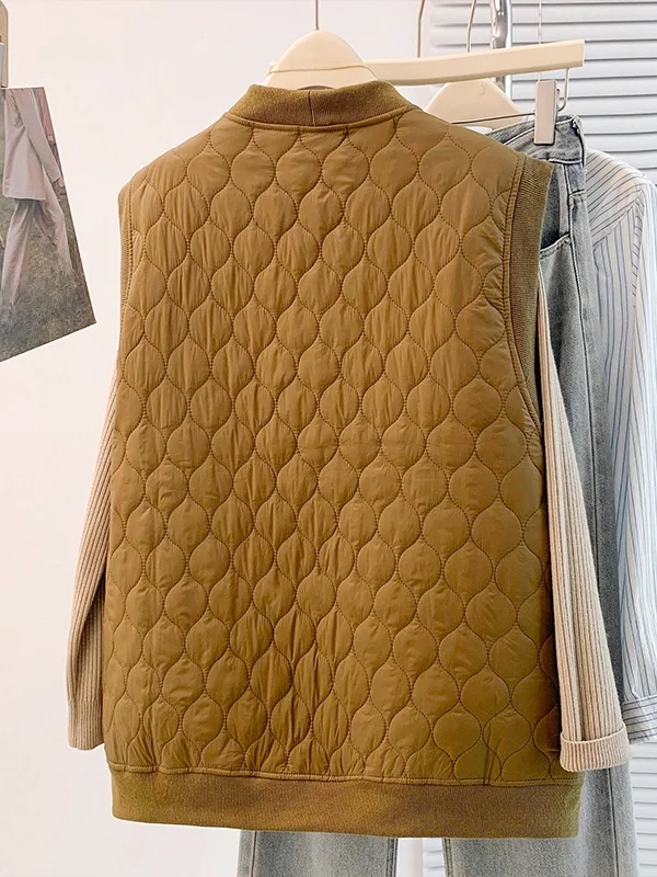 Wyszczuplająca bawełniana kamizelka, codzienna warstwowa odzież, styl Hong Kong, damska bluzka wyszczuplająca, marka Tagl, jesień-zima, moda.