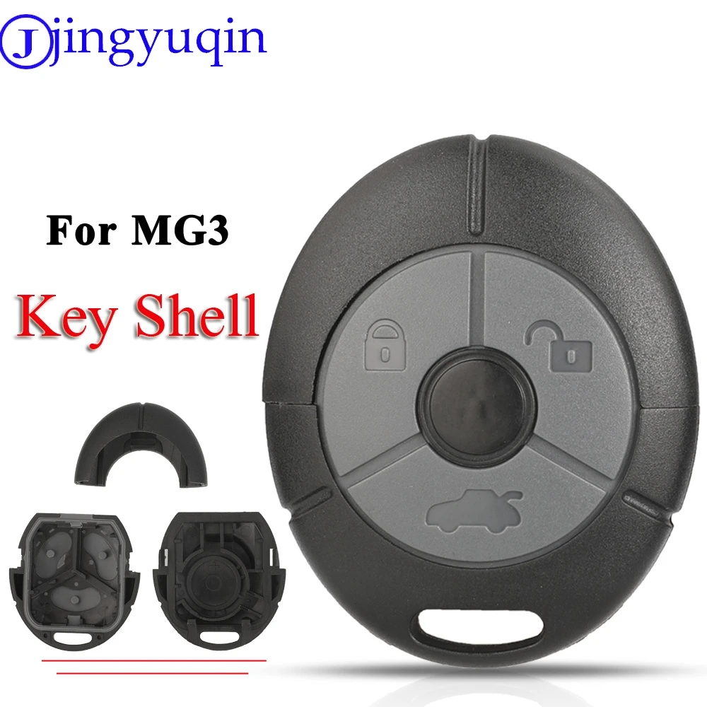 Jingyuqin 3 Button Remote Car Key Case Shell For Rover MG TF ZR ZS 25 45 Rio Auto Keyless Fob Cover Replacement Housing