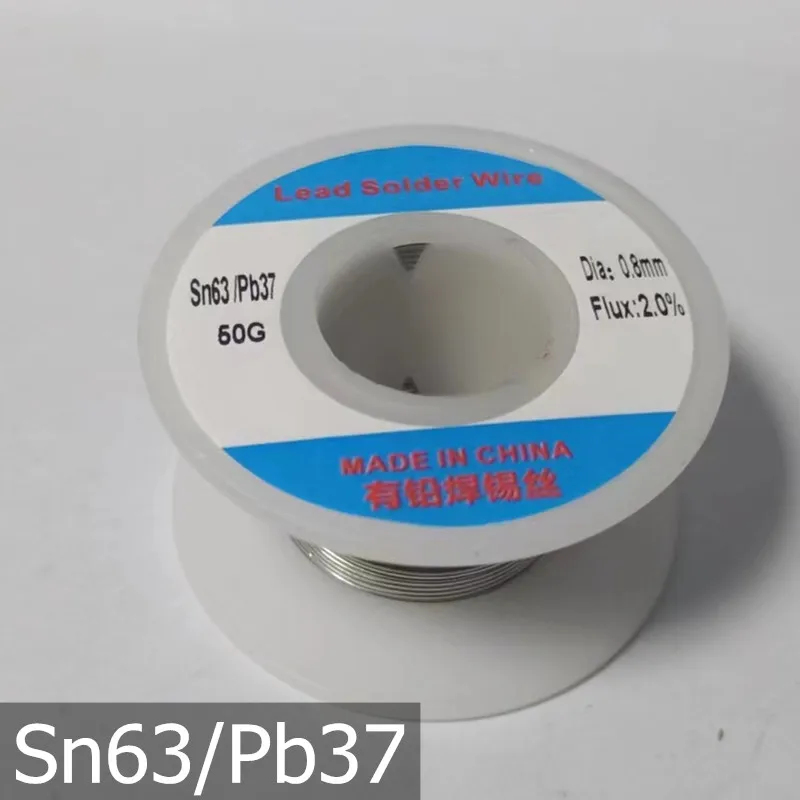 50g/roll with lead solder wire, low melting and high purity mixed tin rosin core solder wire with a diameter of 0.6/0.8/1.0/1.2m