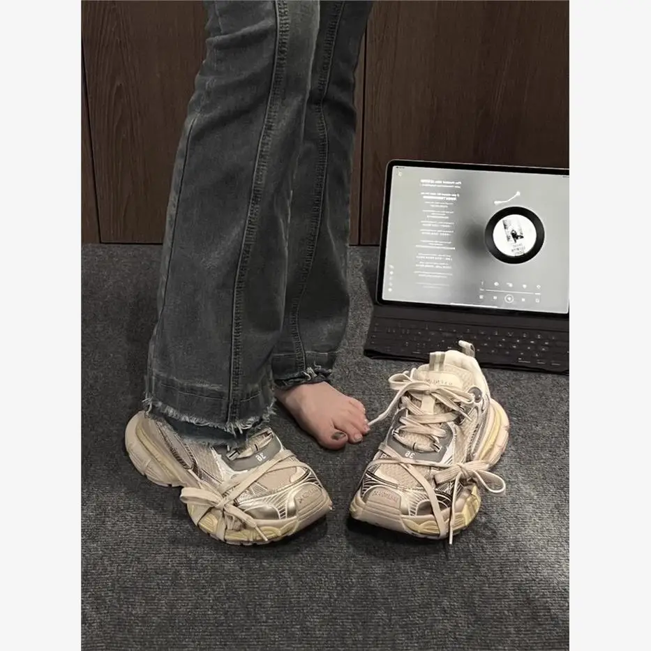 باريس Dad oes 2024 ربيع جديد ثي بوت ريترو مقاومة للاهتراء عادية زيادة الرياضة oes زيادة o الامتصاص