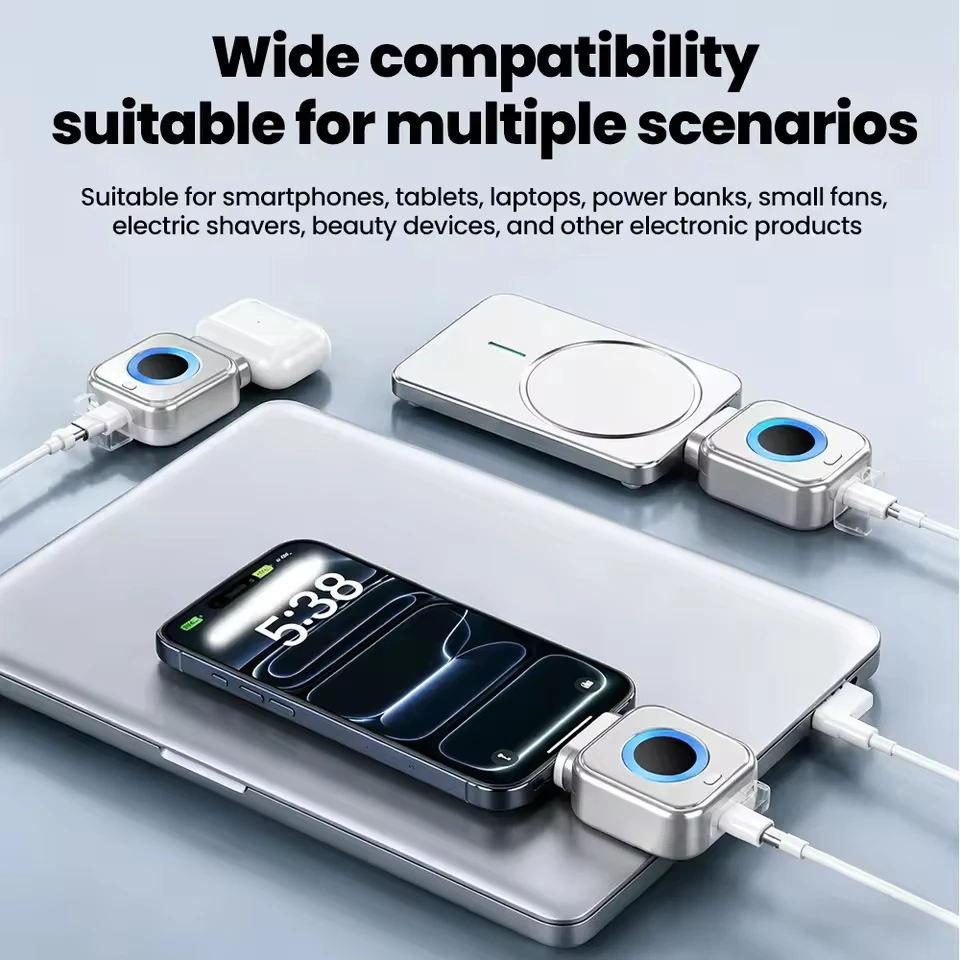 

USB C Phone Fully Charged Intelligent Separator Type-C 140W Fast Charging Adapter Phones Full Charge Auto Power Cut Off Charger