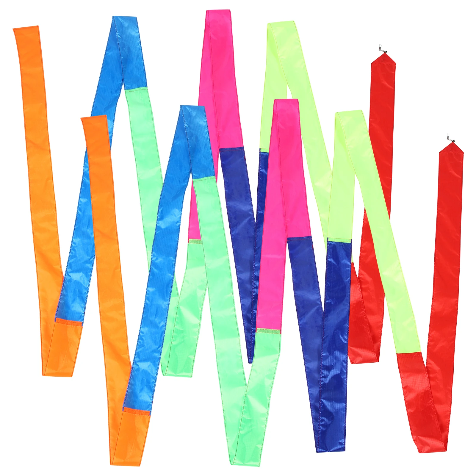 Banderole de queue de cerf-volant colorée, 2 pièces, accessoires de cerf-volant d'extérieur, queue arc-en-ciel, fort, lumineux, accrocheur, ornement volant pour parc de plage