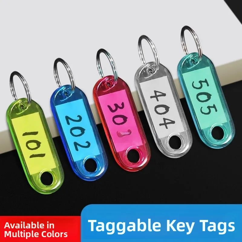 Waterproof Hotel Key Tag Board Key Holder Ring Storage Name Label Sticker Identifier Number Marker for Keys by Baacho